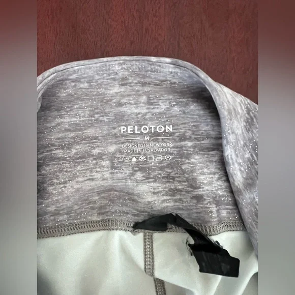 Peloton Gray Leggings with Colorful Stripes - Picture 3 of 5